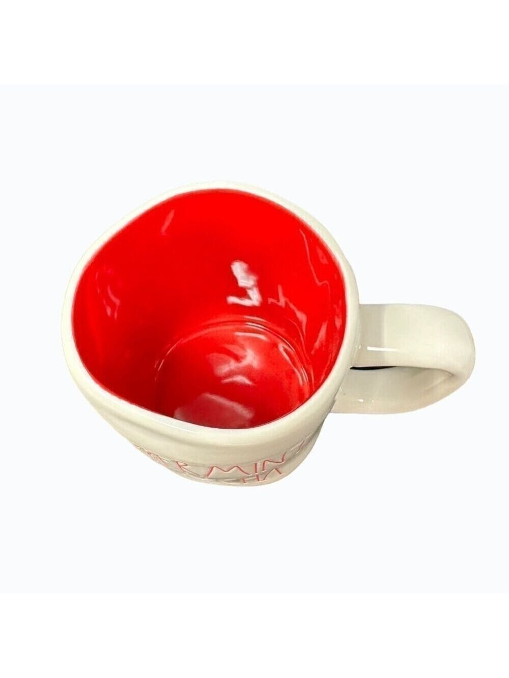 Rae Dunn Mug Peppermint Mocha Ceramic Large Coffee Cup Magenta LL Christmas Gift - Picture 6 of 7